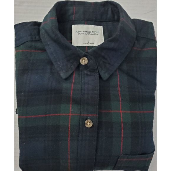 Abercrombie & Fitch Men's Soft AF Flannel Long Sleeve Button Up Shirt Size Small - Picture 1 of 4